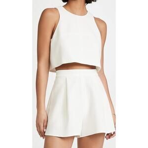 Black Halo White Sanibel cropped top size 2